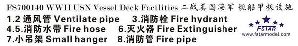 Five Star FS700140 1/700 WWII Vessel Deck Facilities