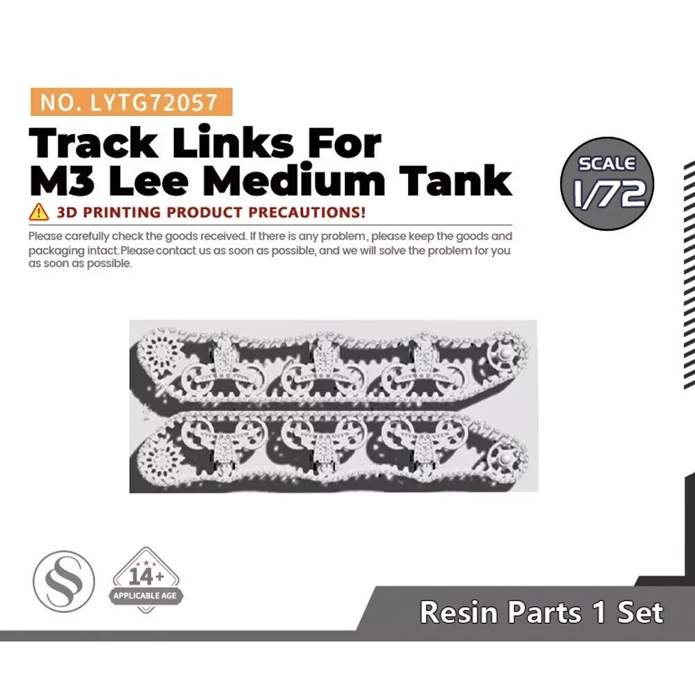 SSMODEL MRY-SFW LYTG72057 1/72 Model Upgrade Part Track Links M3 Lee Medium Tank
