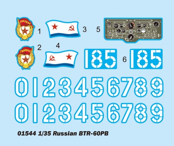 Trumpeter 01544 BTR-60P B 1/35 Model Kit — detail view 3