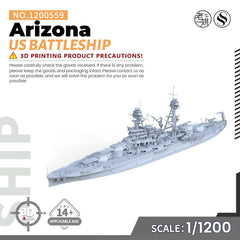 SSMODEL SSC1250559 1/1250 Military Model Kit US Arizona Battleship