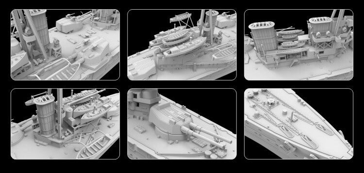Flyhawk FH1311 1/700 HMS Invincible 1914 Plastic Model Kit — detail view 6