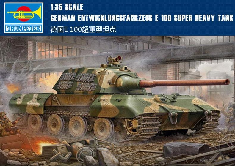 Trumpeter 00384 1/35 German Entwicklungsfahrzeug E100 Super Heavy Tan ...