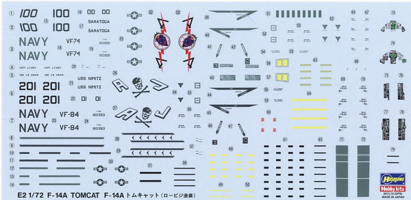 HASEGAWA 1/72 HA00532 F-14A Tomcat (Low Visibility) (Plastic model)