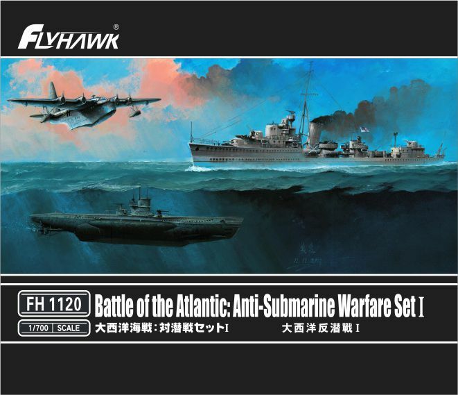 Flyhawk FH1120 1/700 Battle of the Atlantic : Anti-Submarine Warfare Set I — scale model kit
