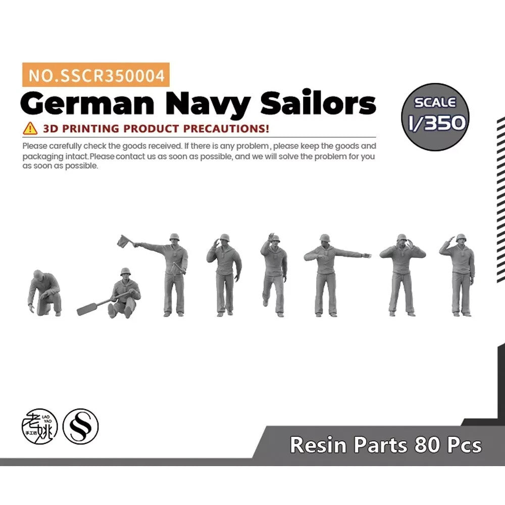 SSMODEL MRY-SFW SSCR350004 1/350 Model Upgrade Parts German Navy Sailors