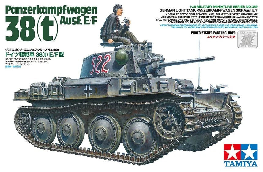 Tamiya 35369 Panzer 38(T) Ausf.E/F 1/35 Model Kit - US