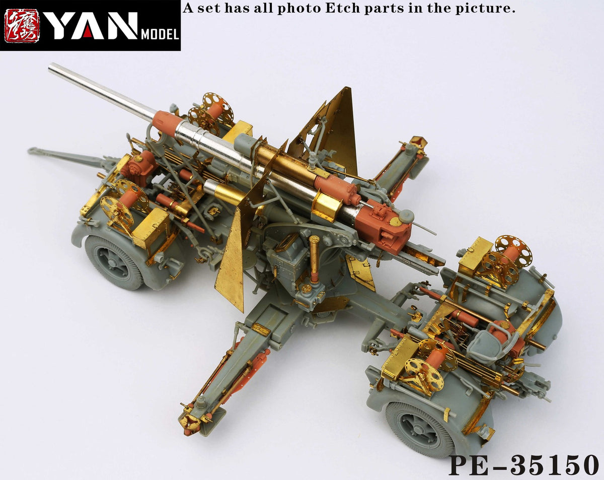 YAN MODEL PE35150 1/35 Super 88mm Cannon 88mm FLAK 36/37 Perfect Enhanced — detail view 2