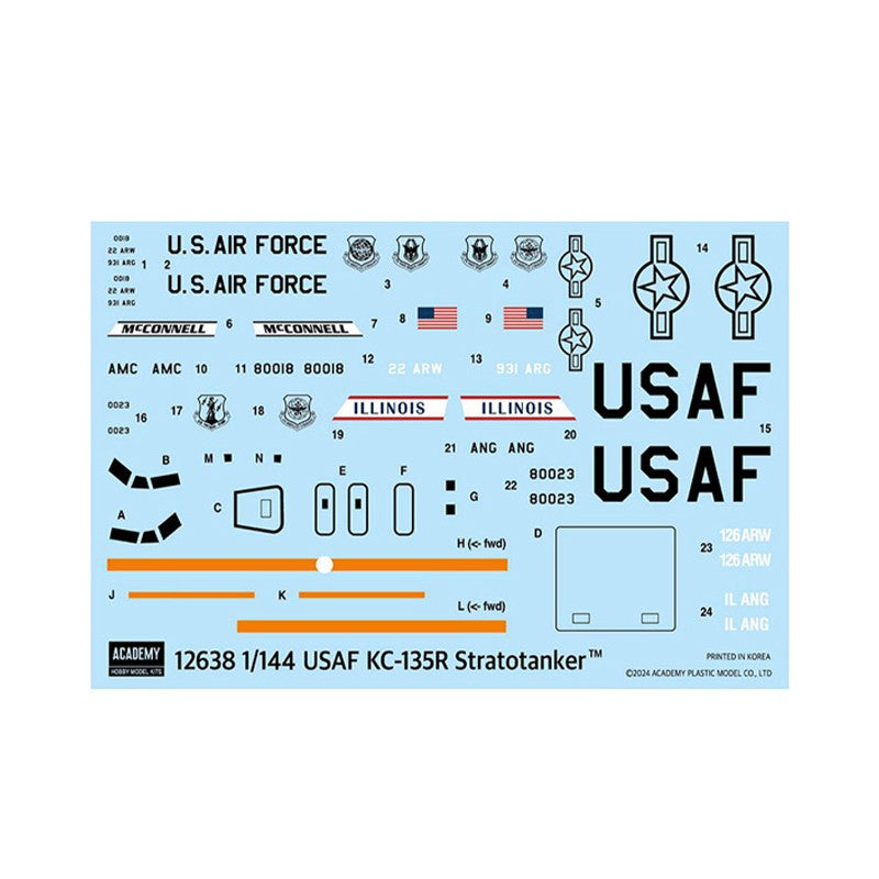 ACADEMY 12638 1/144 Scale KC-135R Stratotanker Model Kit — detail view 2