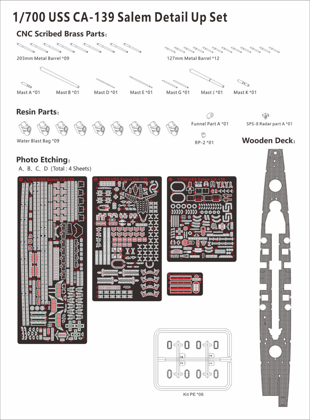 Very Fire 1/700 USS Salem DX version VF700908DX