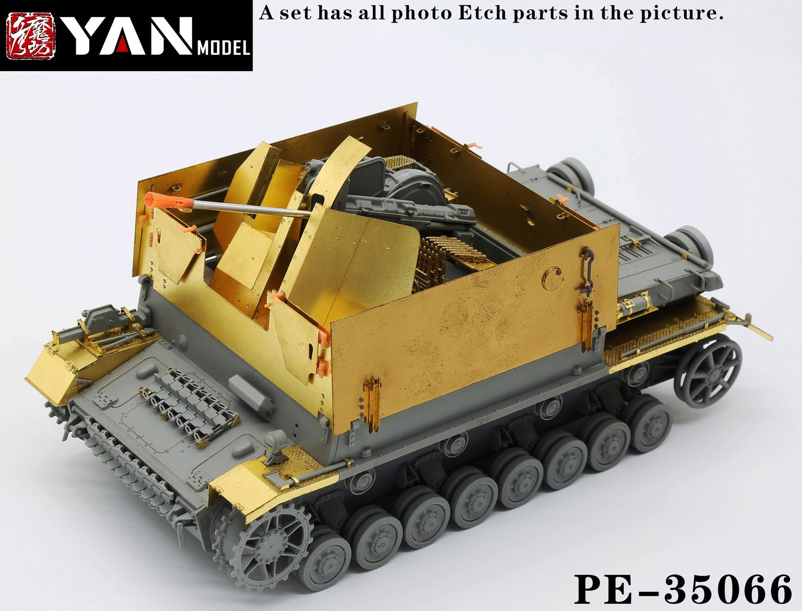 Yan Model 3.7cm Flak auf Fgst PZ.Kpfw.IV"Front armor"(for Border Model BT-007)