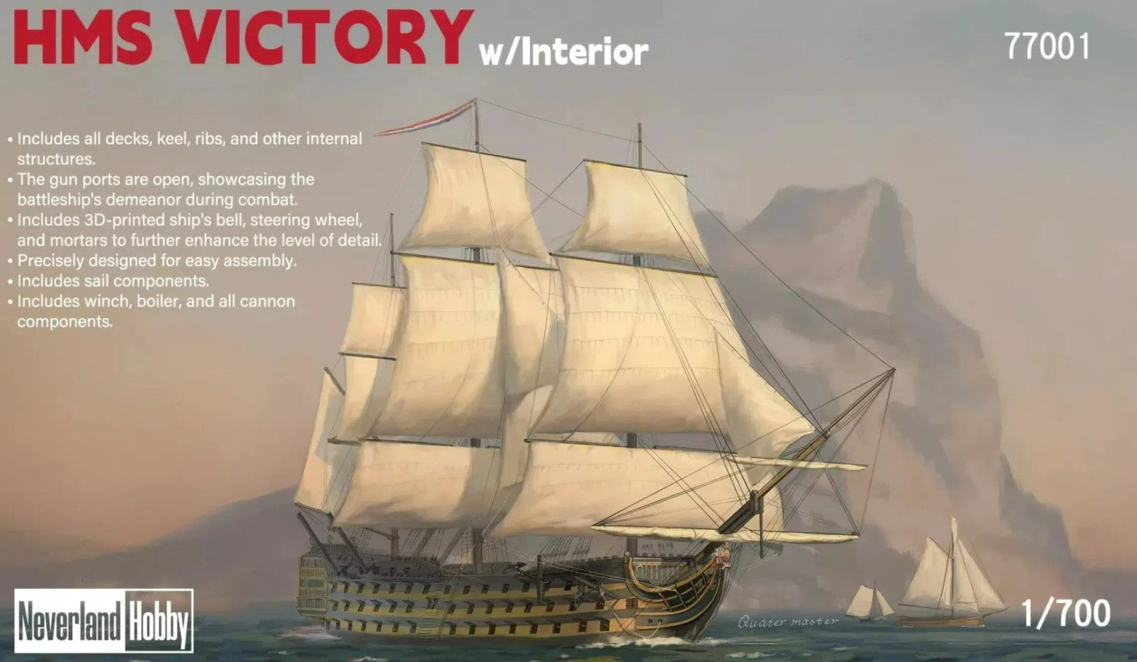 Neverland Hobby N77001 1/700 HMS Victory w/Interior Model KIt Standard Edition — detail view 4