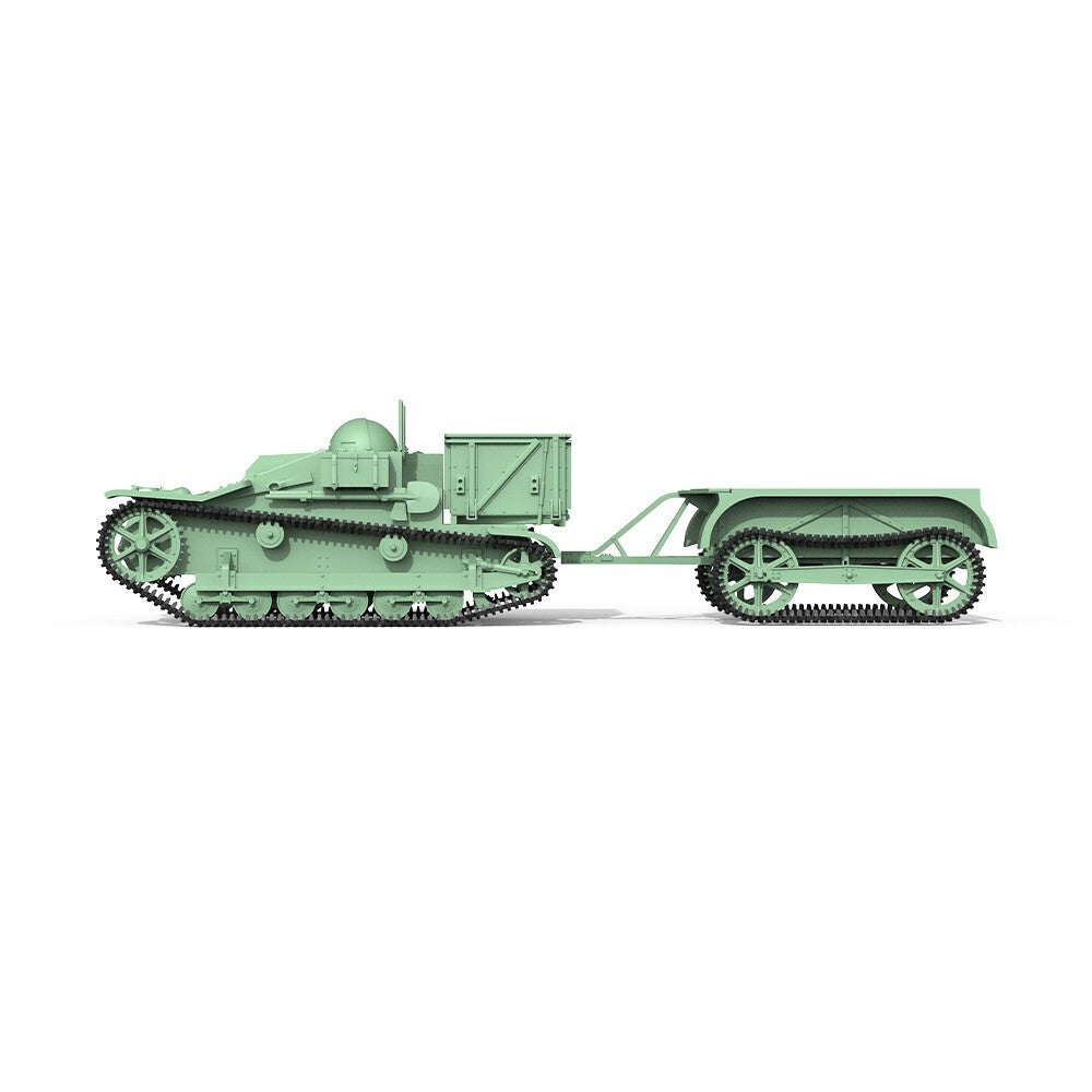 SSMODEL SS144667 1/144Military Kit France Renault UE Tank Destroyer With Trailer