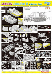 Dragon 6542 1/35 WW.II German Sd.Kfz.7/2 8t Half-track 3.7cm Flak37 AA Gun