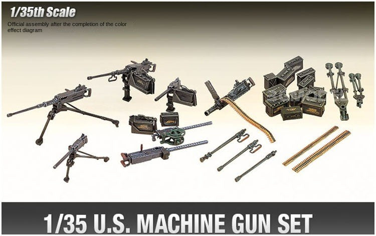 Academy AC13262 1/35 US MACHINE GUN SET Plastic model Main image