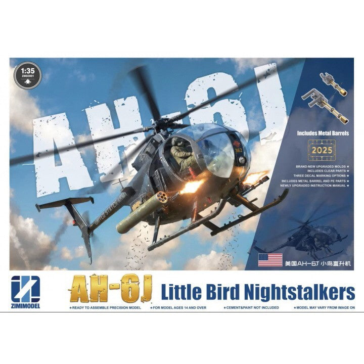 Zimi Model #ZM50001 1/35 AH-6J Little Bird Nightstalkers — scale model kit