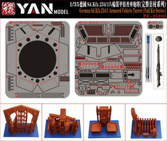 YAN MODEL PE-35203 1/35 German Sd.Kfz.234/1 Armored Vehicle Turret (Full Series)
