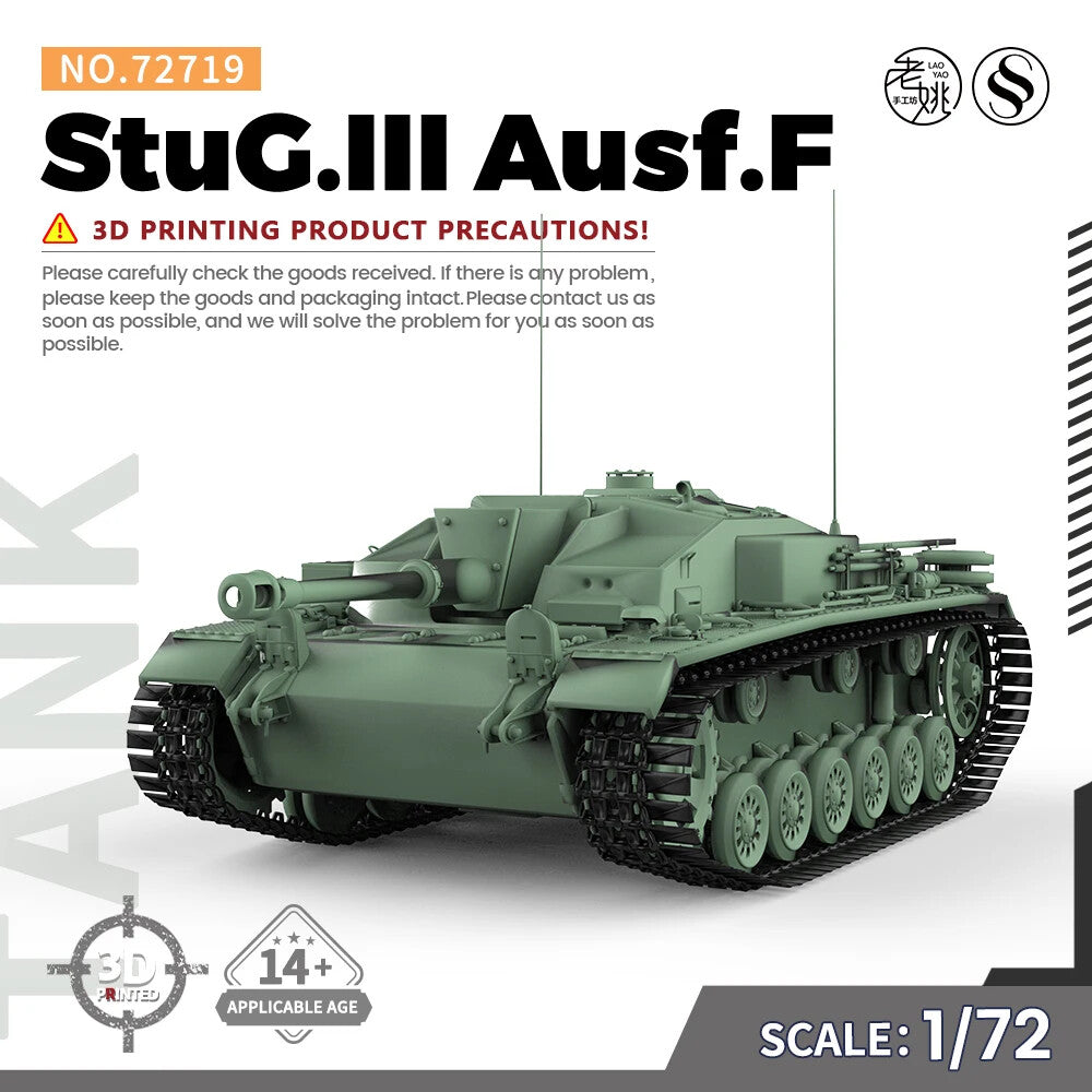 SSMODEL SS72719 1/72 25mm Military Model Kit German StuG.III Ausf.F