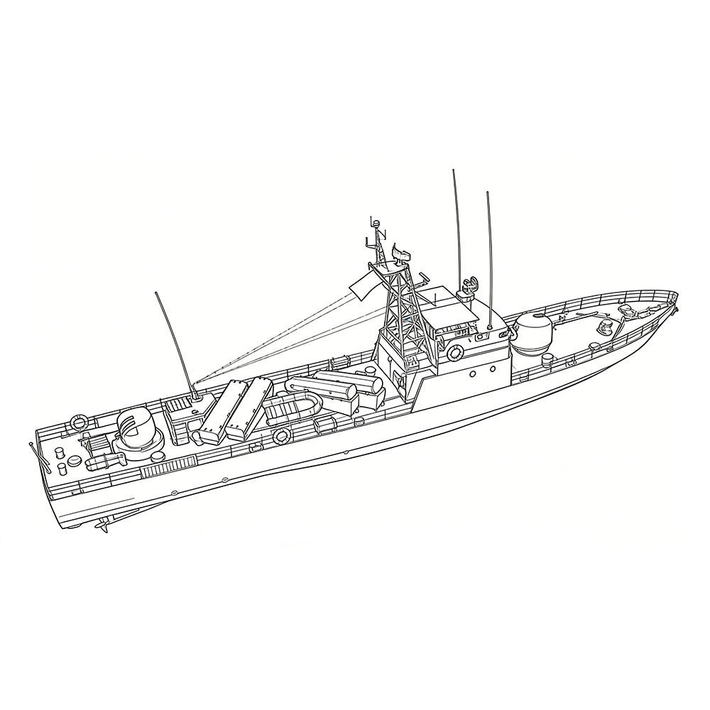 SSMODEL SSC700150S 1/700 Military Model LY Beir Grassa Missile Boat FULL HULL