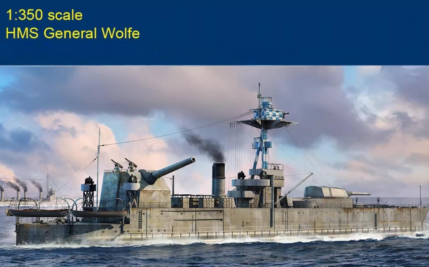 Hobby Boss 86519 1/350 HMS General Wolfe High Detail Military Plastic Model Kit — scale model kit