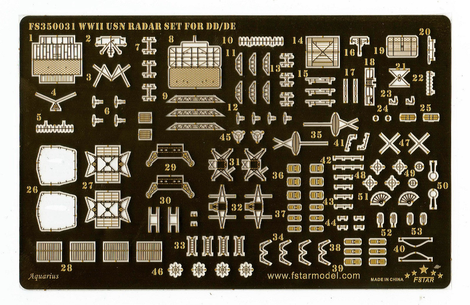 FIVE STAR FS350031 1/350 WWII USN Radar Set I For Destroyer and Escort 3D Print