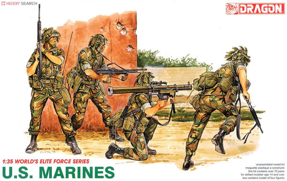 DRAGON 3007 U.S. MARINES 1/35 Kits Soldiers 4 figures model