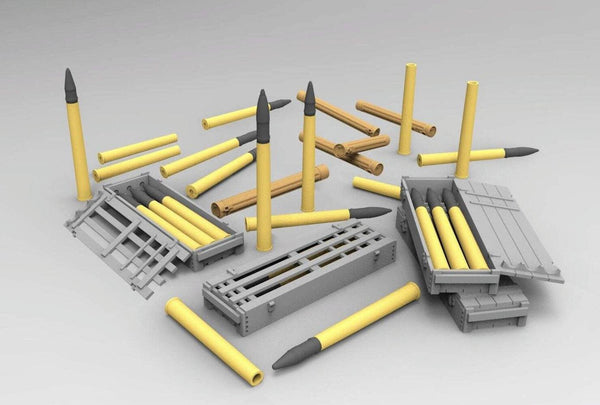 Gecko Models 16GM0014 1/16 German 7.5 cm Pak 40 AMMO Boxes with shells set