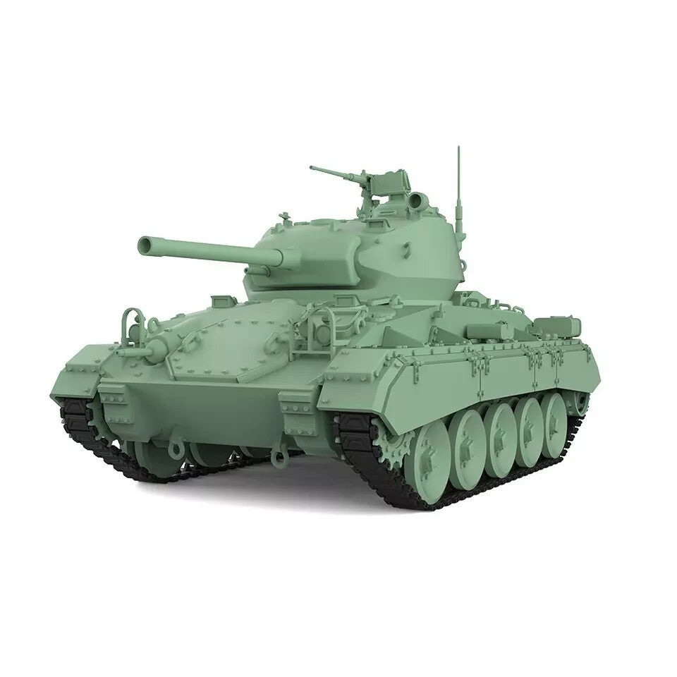 SSMODEL MRY-SFW SS87512 1/87 HO Scale Railway Military Model US M24 Chaffee Light Tank — detail view 3