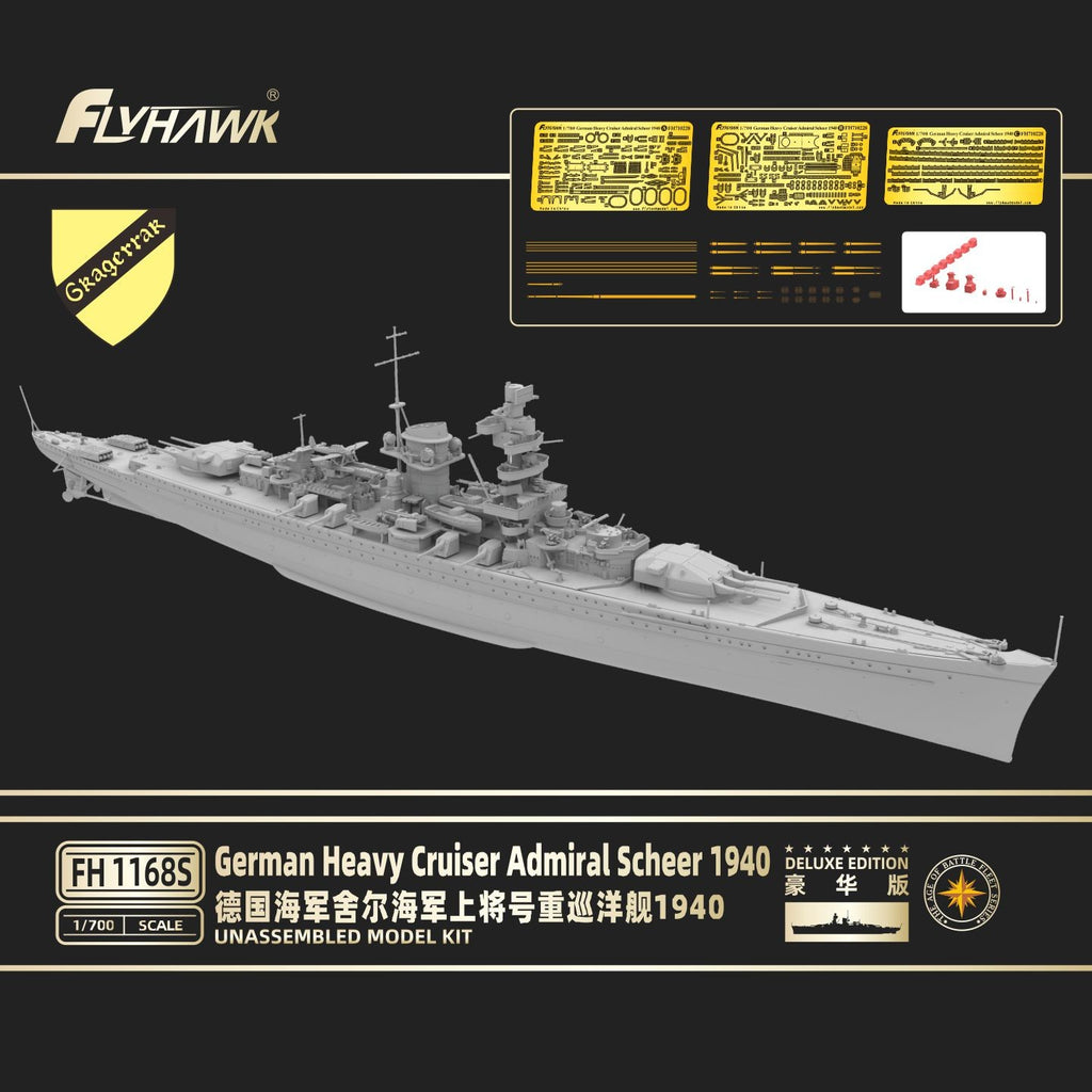Flyhawk FH1168S 1/700 German Heavy Cruiser Admiral Scheer 1940 Deluxe Edition