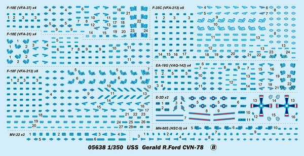 Trumpeter 05638 USS GERALD R.FORD CVN-78 1:350 Model Kit