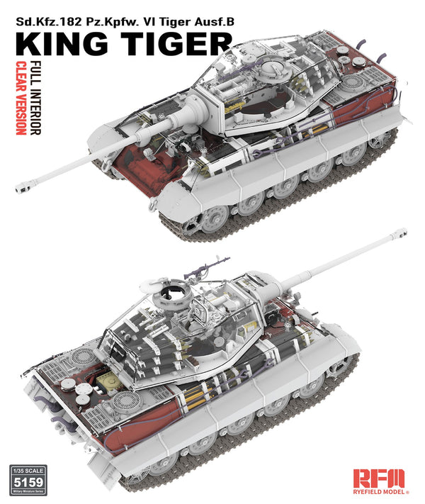 RYE FIELD 5159 1/35 Sd.Kfz.182 Pz.Kpfw.VI Tiger Ausf. B King Tiger Full Interior