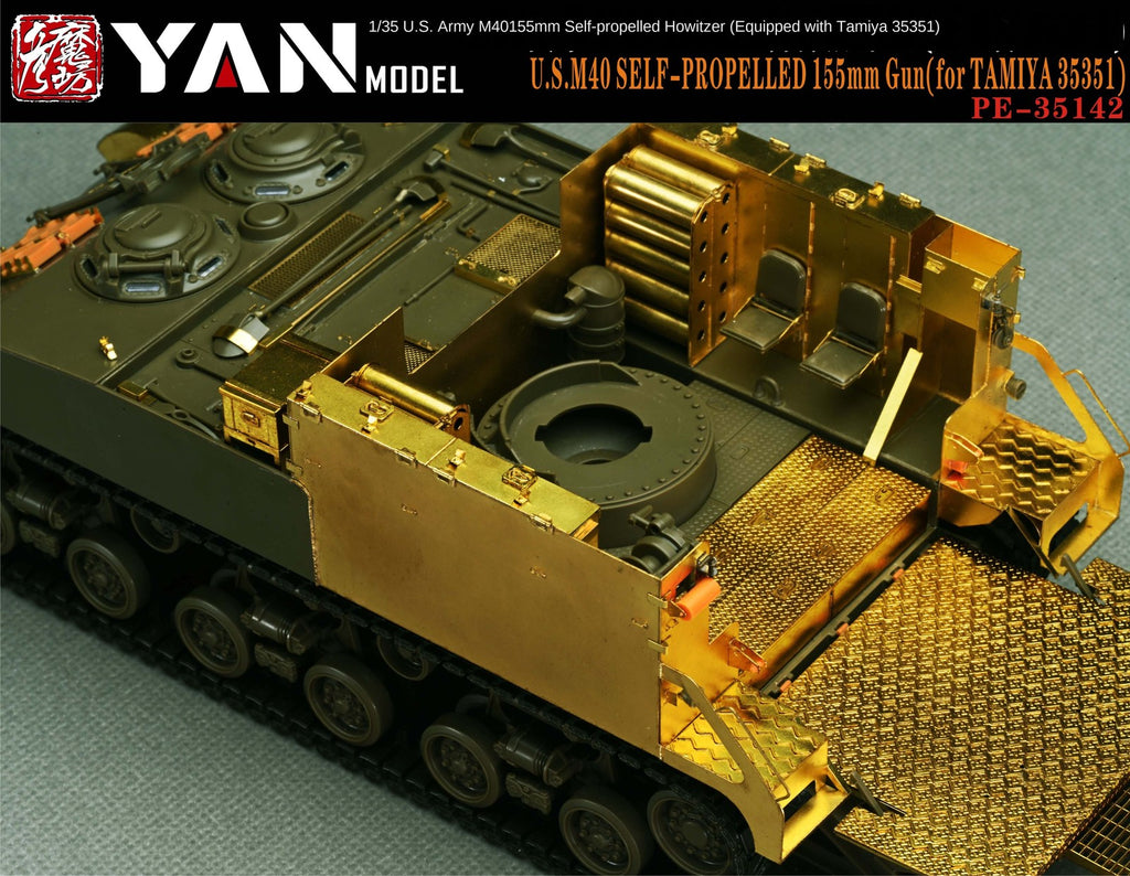 YAN MODEL PE35142 1/35 U.S.M40 SELF-PROPELLED 155mm Gun For TAMIYA 35351