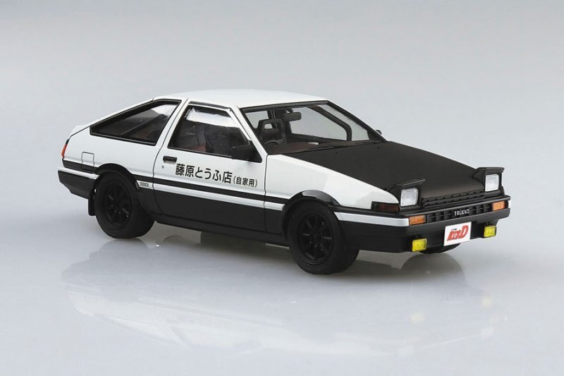 Aoshima AO-05961 1/24 Car Kit Initial D Toyota Trueno AE86 Project D Late Version — detail view 2