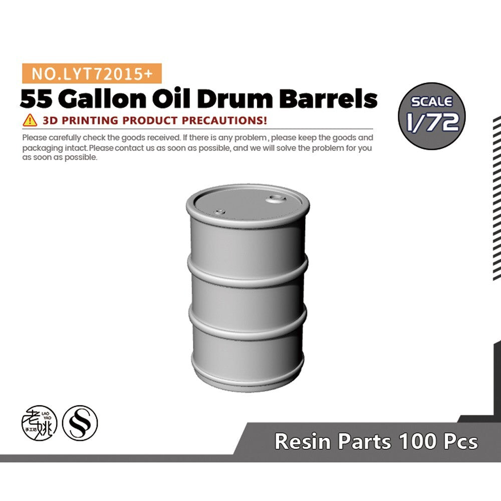 Yao's Studio LYT72015+ 1/72 55 Gallon Oil Drum Barrels For Scene model Main image