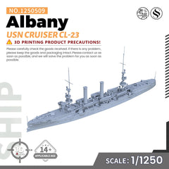 SSMODEL SS1250509 1/1250 Military Model Kit USN Albany Cruiser CL-23