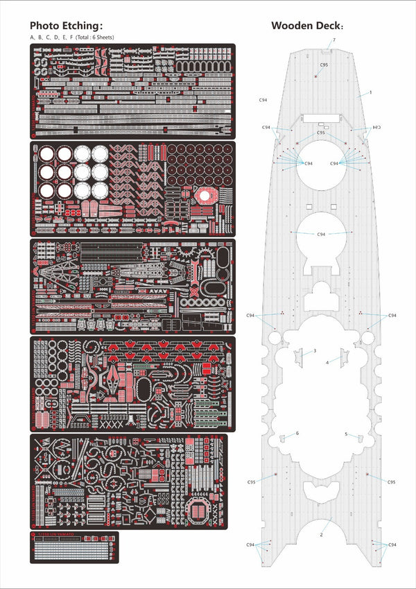 Very Fire 1/350 IJN Yamato Detail Up Set BELBV350902UP