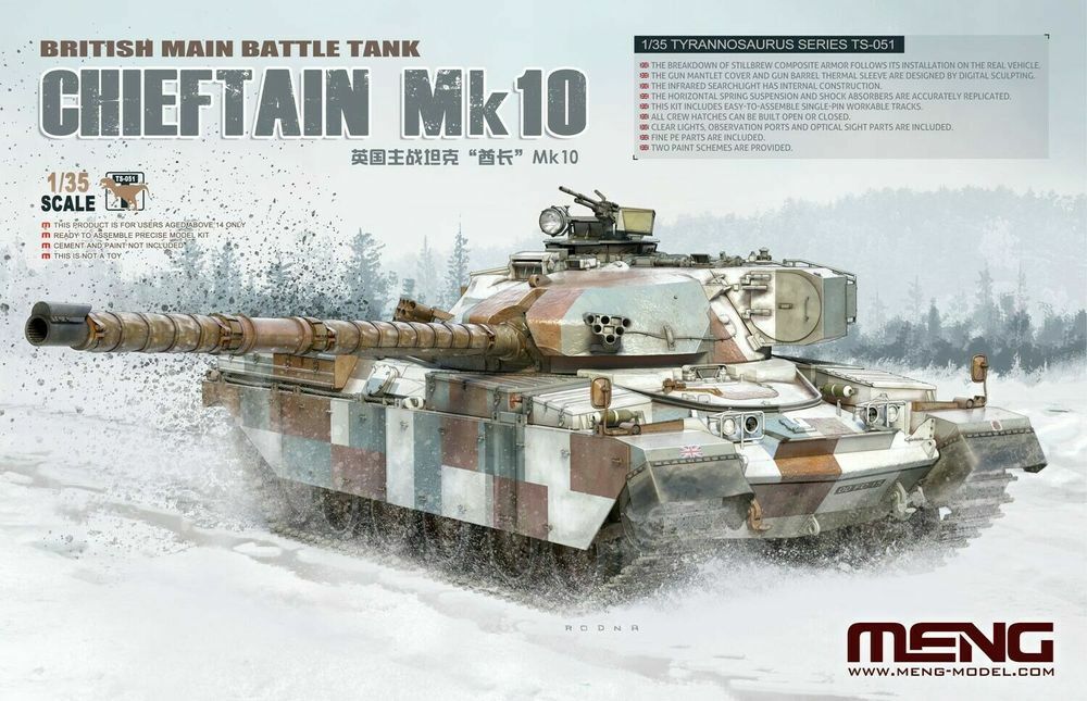 Meng Model TS-051 1/35 British Main Battle Tank Chieftain MK.10 — scale model kit