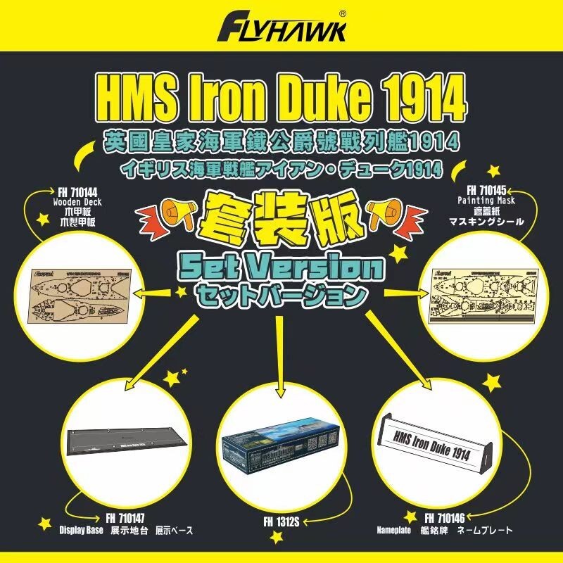 Flyhawk FH1312S HMS Iron Duke 1914 Plastic Model Kit