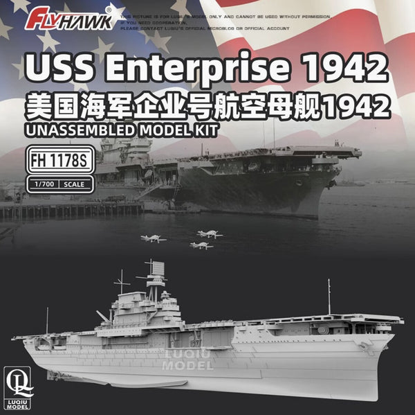 FLYHAWK FH1178S 1/700 USS Enterprise 1942 Deluxe Edition Model