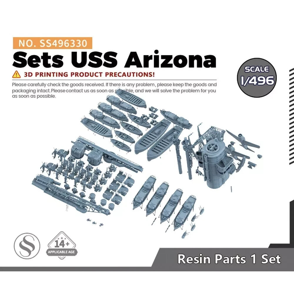 SSMODEL MRY-SFW SS496330 1/496 Model Upgrade Sets USS Arizona