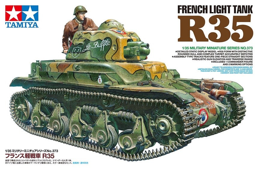 Tamiya 35373 1/35 Scale Military Model Kit WWII French Light Tank Renault R35