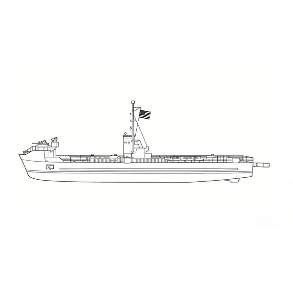 SSMODEL 1/72 Military Model USS LSM 1 Class Landing Ship Medium Full Hull