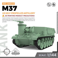 SSMODEL SS144515 1/144 Military Model Kit US M37 Self-propelled Artillery