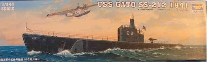 1/144 GATO SS-212 American diesel-electric submarine Trumpeter 05905 Model kit