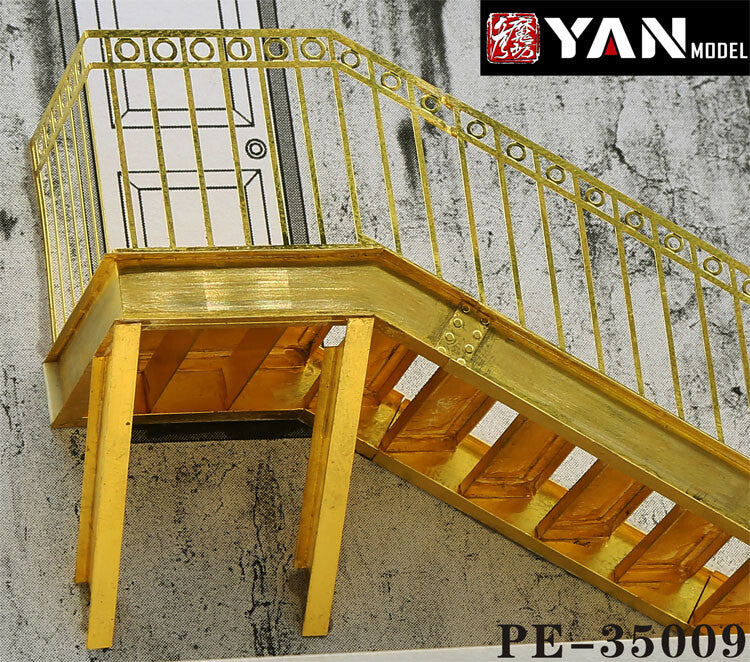 Yan Model PE35009 1/35 Scale Steel Structure Stairs for Factory Secondary image
