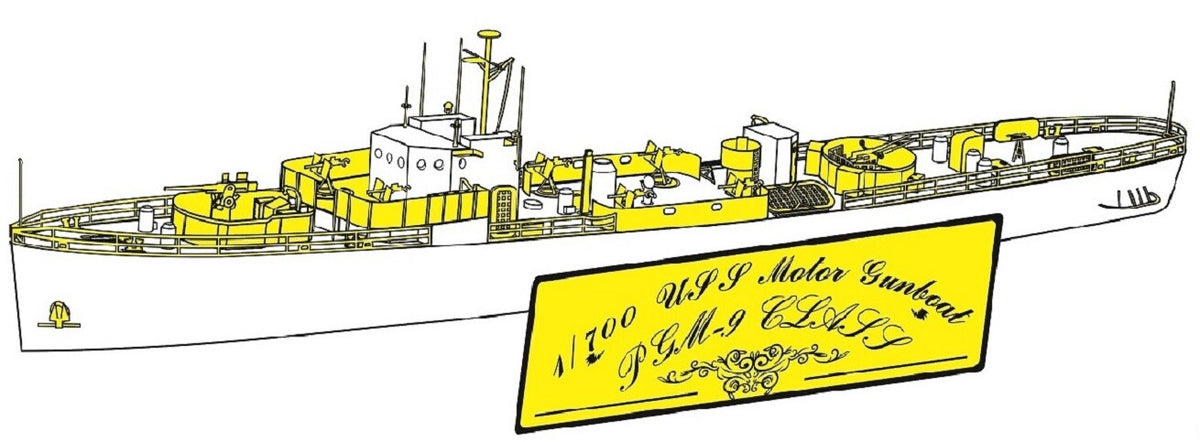 Resin PE kit 1/700 USS Motor Gunboat PGM-9 class WM03519 — detail view 4