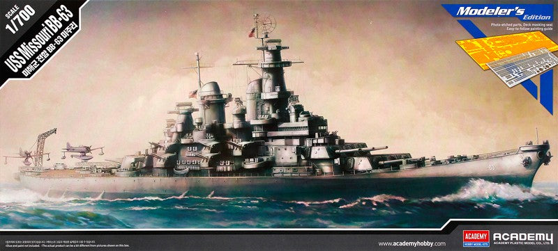 Academy 14223 1/700 USS Missouri BB-63 Glue-free etching plate — scale model kit