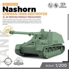 SSMODEL SS494 1/200/350/700 Military Model Kit German Nashorn Tank Destroyer