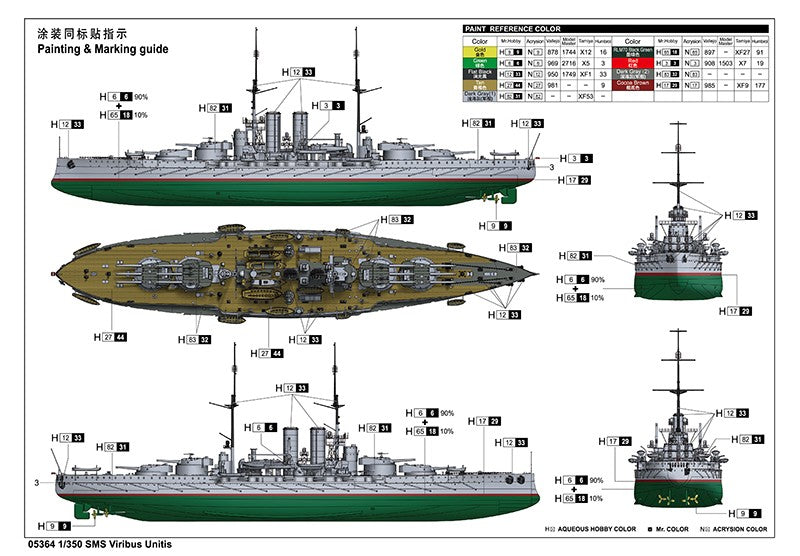 Trumpeter 05364 1/350 SMS VIRIBUS UNITIS