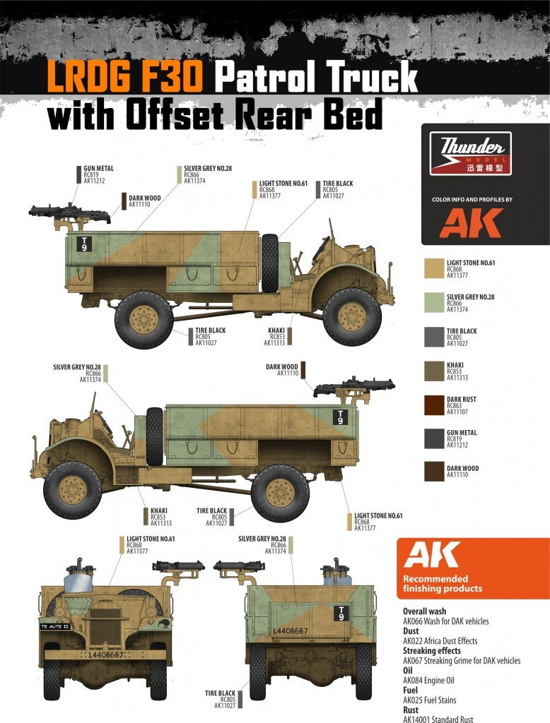 Thunder Model TM35310 1/35 LRDG F30 Patrol Truck With Offset Rear Bed — detail view 4