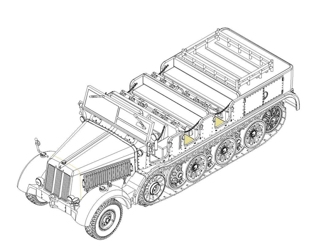 Trumpeter 07403 1/72 Scale Sd.Kfz.8 Schwerer Zugkraftwagen 12t Model Kit